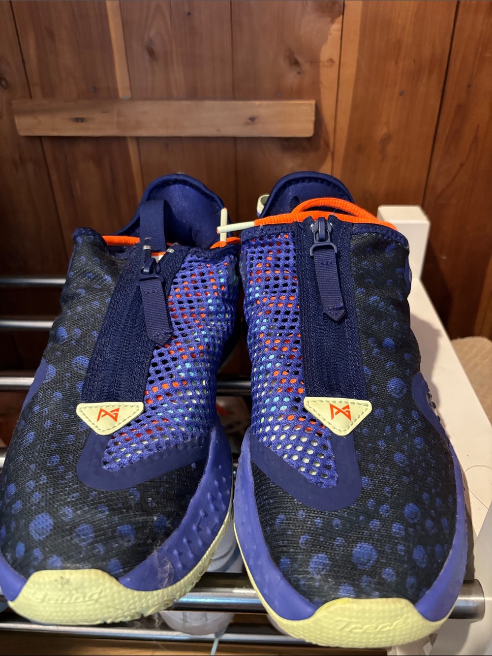 Nike Women's Navy Blue Orange Accent Athletic Shoes